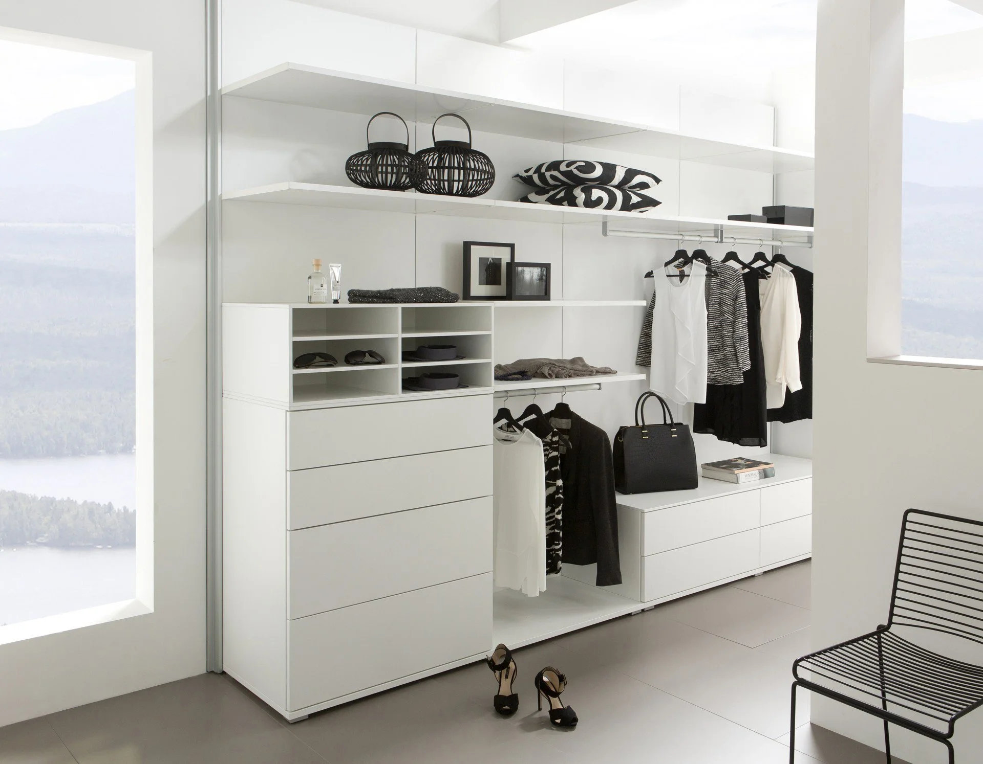 open wardrobe, brighton and hove. To display clothing and interiors.