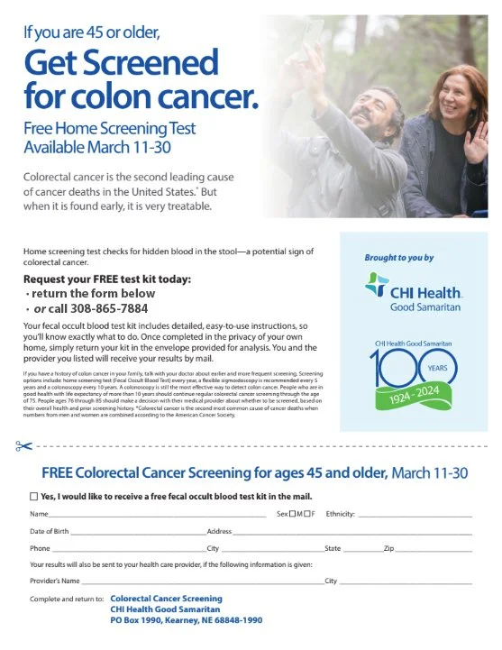 Good Samaritan And Area Health Care Facilities Host FREE Colorectal
