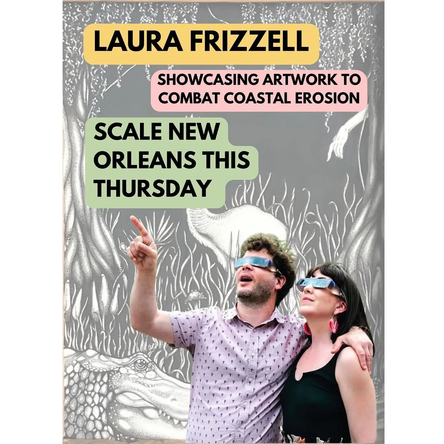 Did you know @lauraisameow creates the flyers and merch for the @nighttime_syndicate ? 
So amazing to see community coming together in support of each other 🙌
Give her a follow and come see this unique black and white beauty at @scaleneworleans this