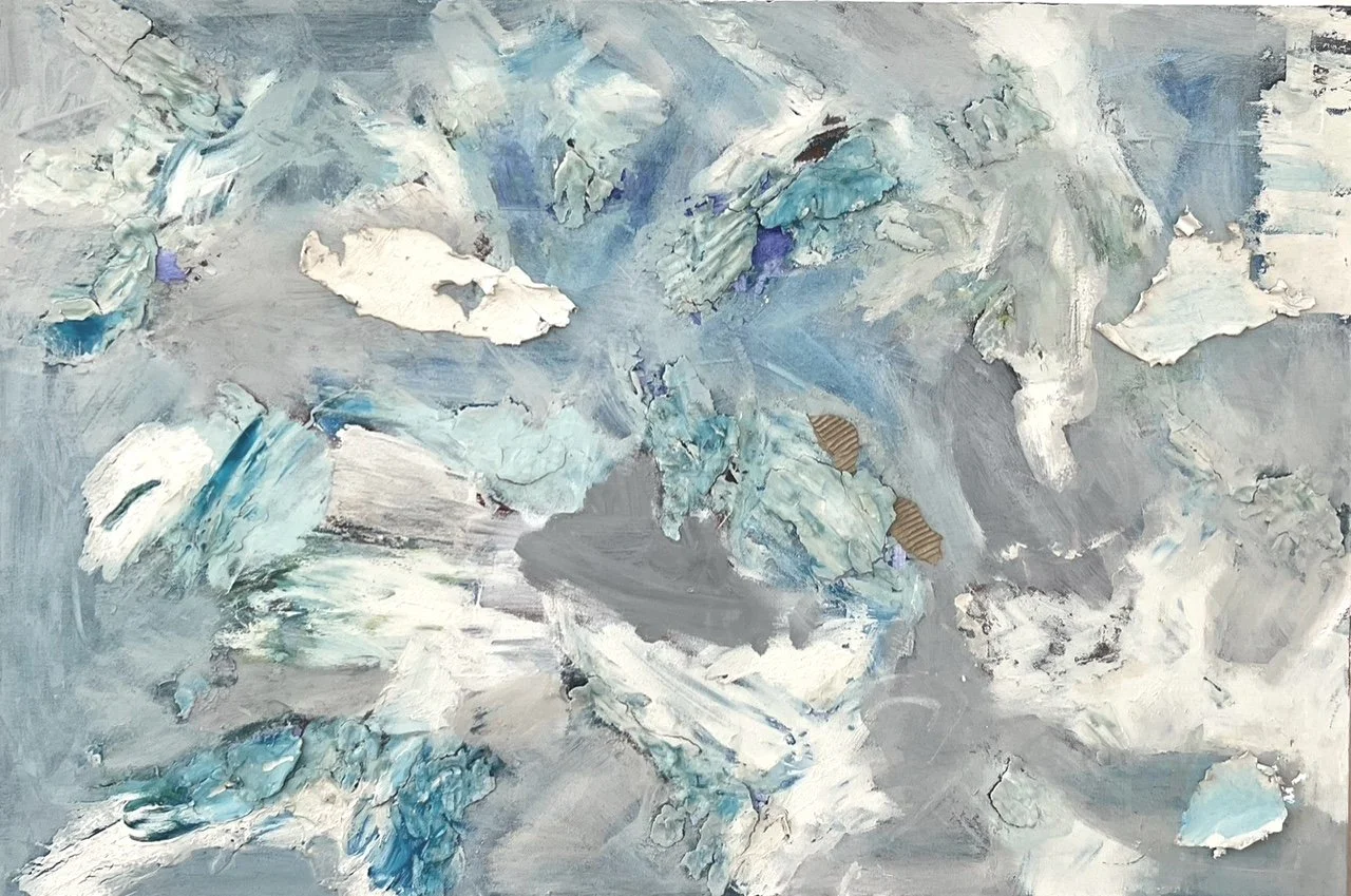 Serene Pools III, 2023,
Mixed media on canvas,
24 x 36 in