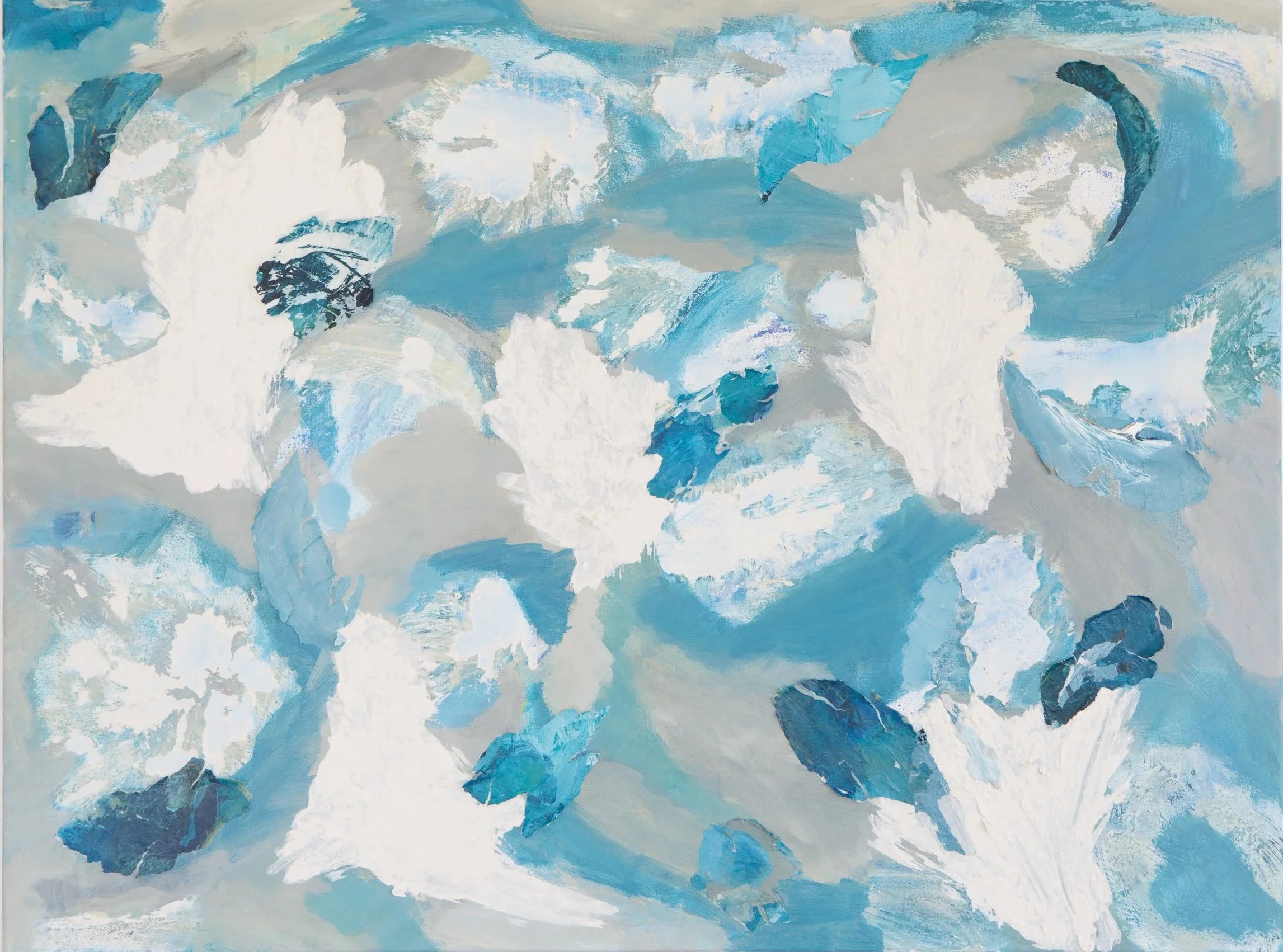 Serene Pools I, 2022,
Mixed media on canvas,
36 x 48 in
