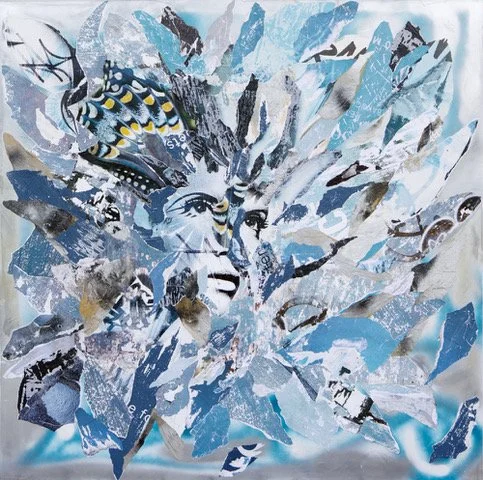 A Glimpse of You II, 2022
Mixed media, resin on panel 36 x 36 in