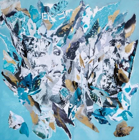 A Glimpse of You IV, 2022 
Mixed media, resin on panel
36 x 36 in