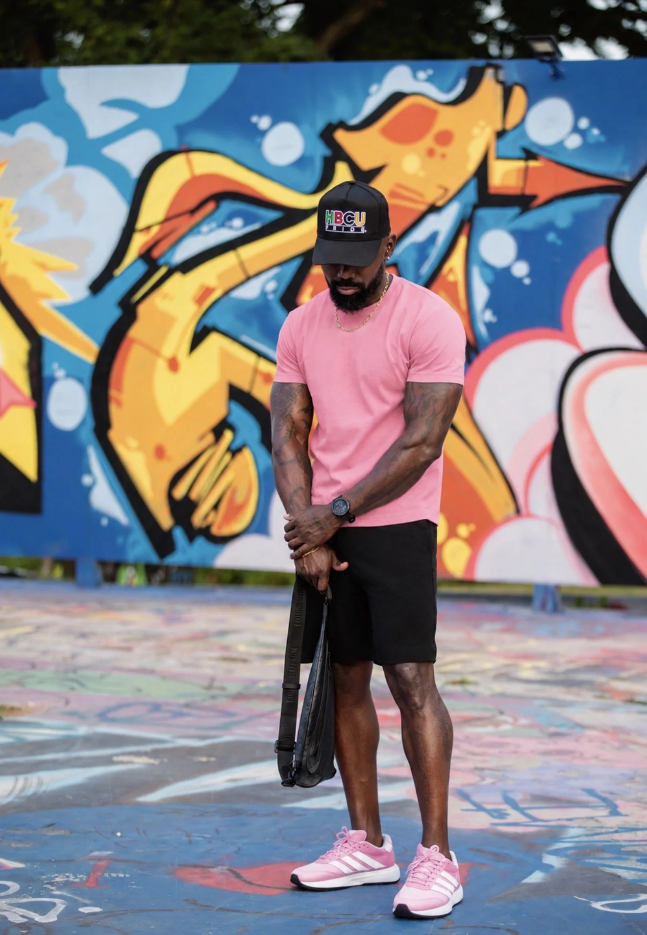Black HBCU Pride 5 Panel Twill Hat