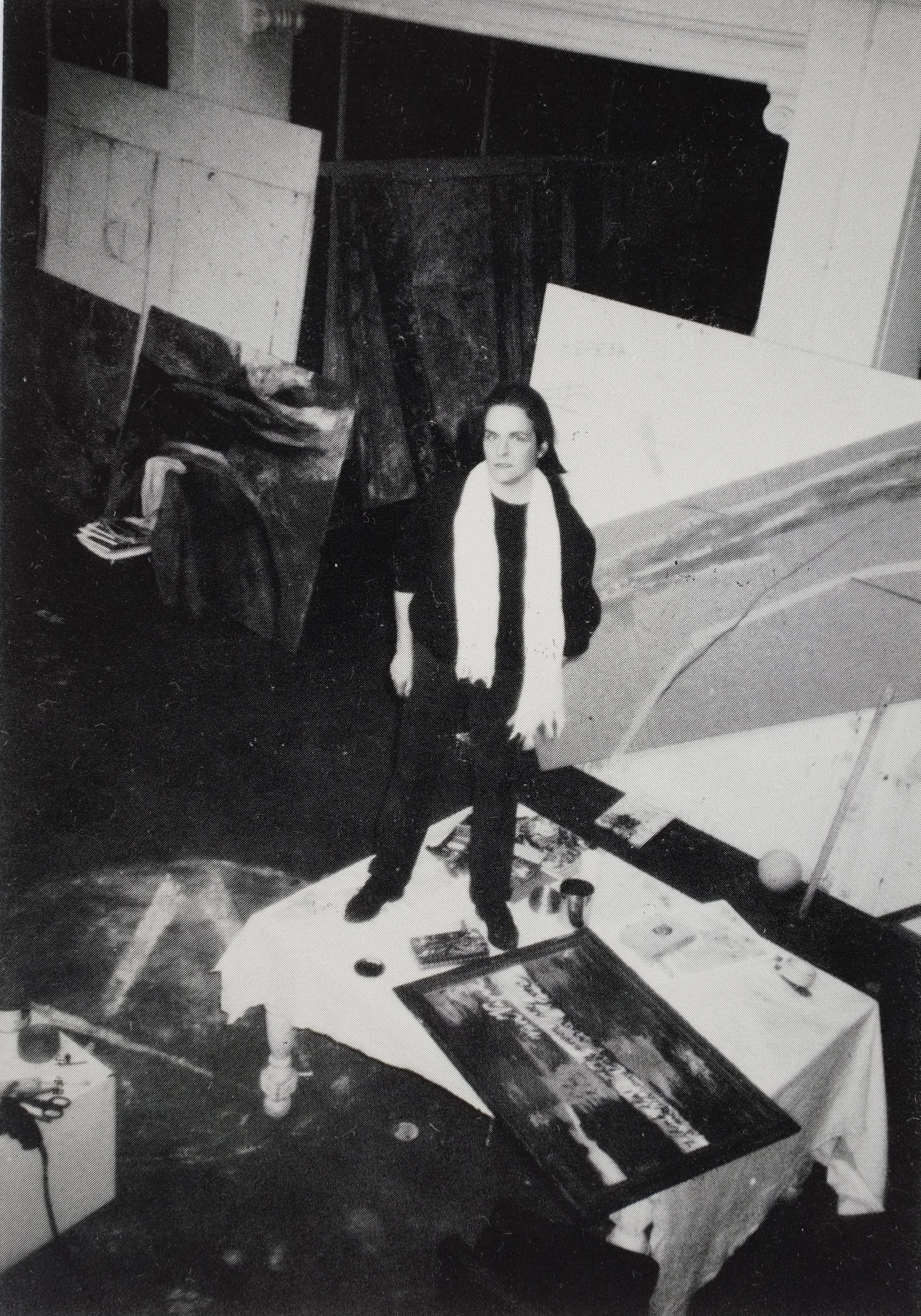 Marianne Van Vyve in her studio in Antwerp, c. 1987