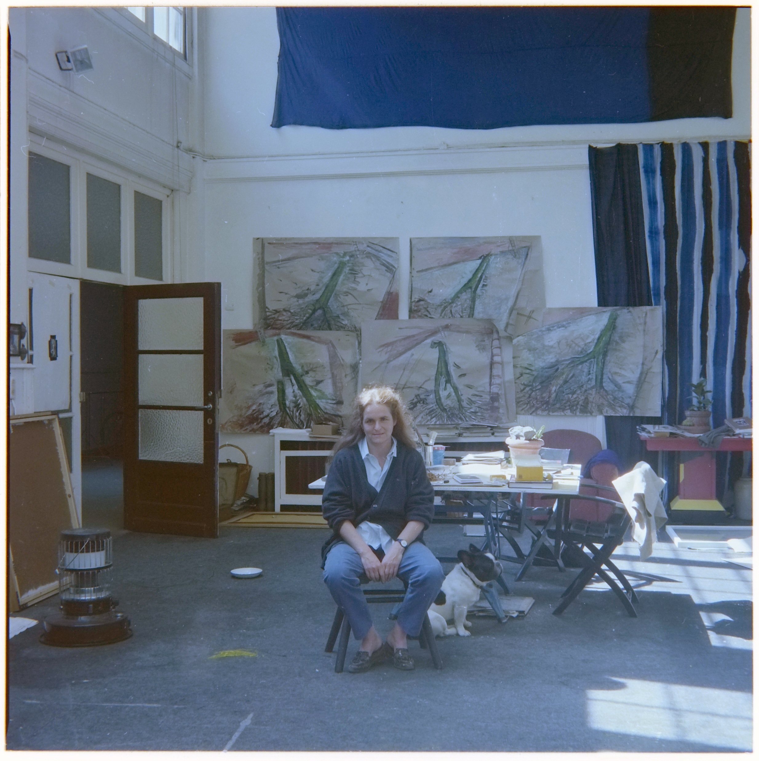 Van Vyve in her studio, c. 1988