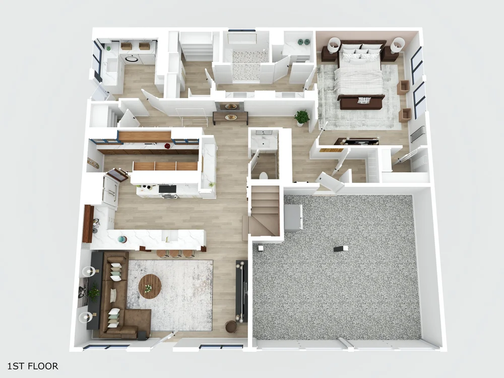 Sample 2D floor plan, second floor