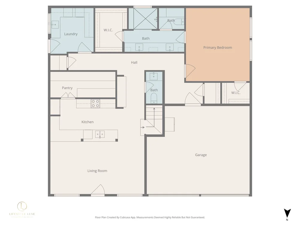 Sample 2D floor plan, first floor