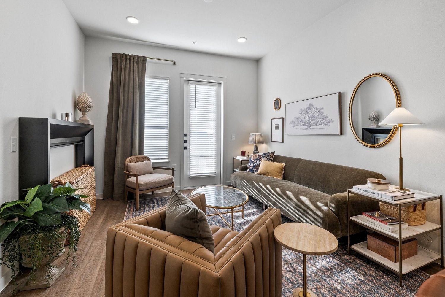 Styled model unit living room