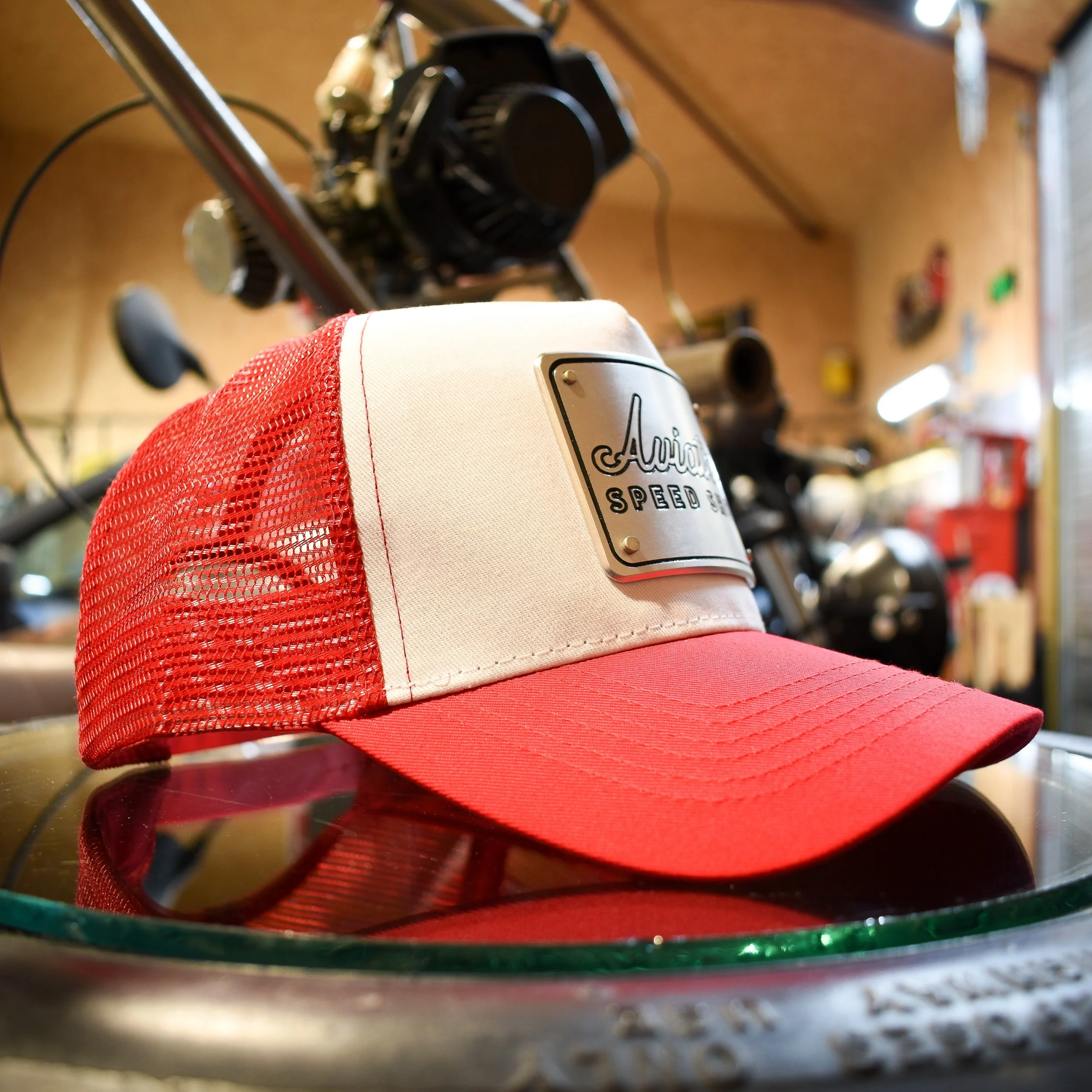 Red & White Trucker Cap