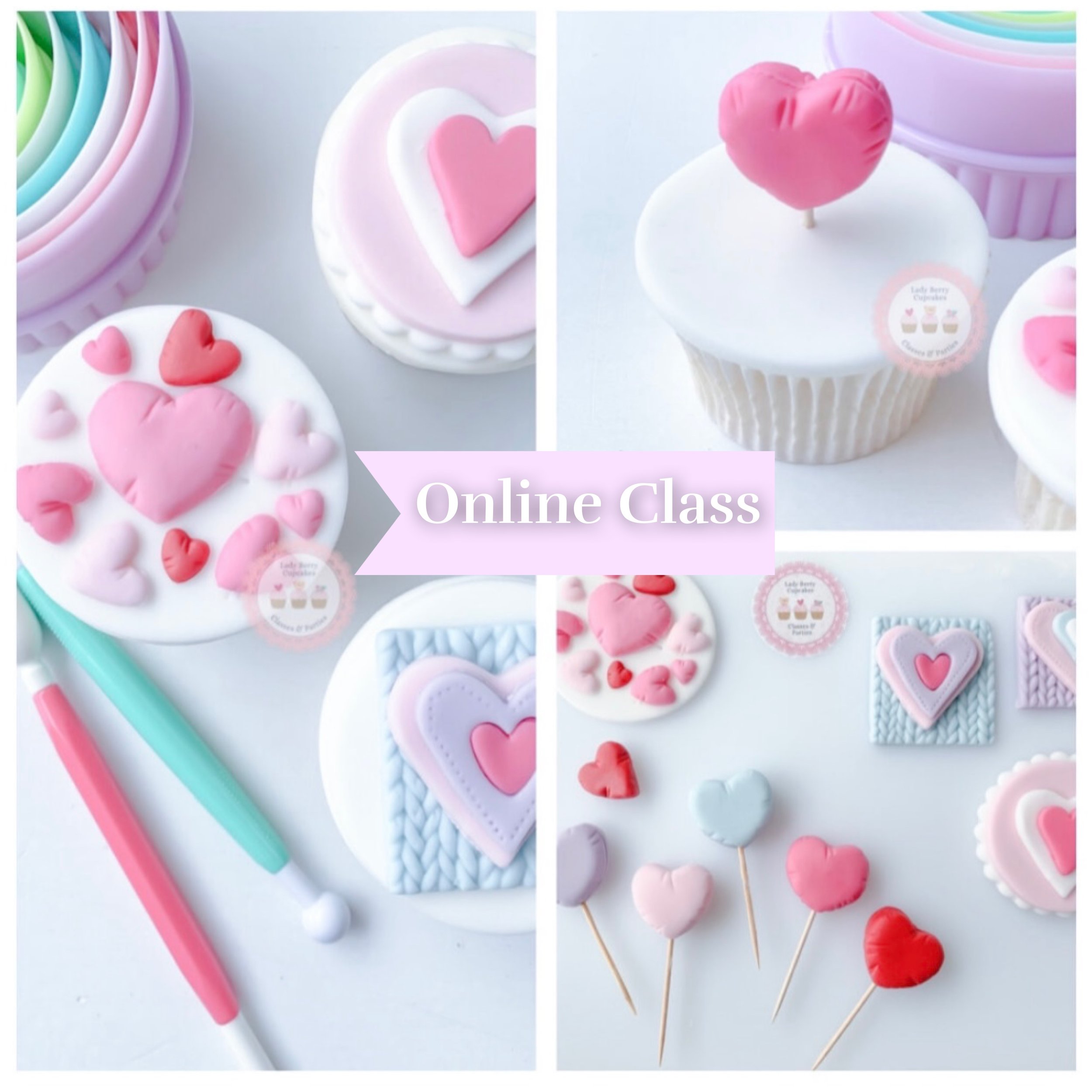Heart cupcake decorating class by Lady Berry Cupcakes