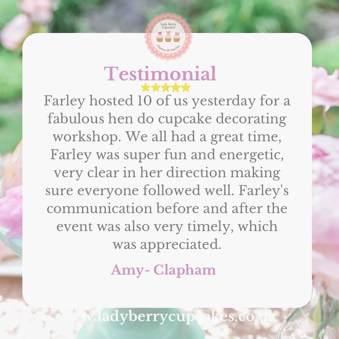 💋 🥂 Awww thanks Amy! The chief hen who organise the most amazing weekend for her friends and party! 

🐔 If you fancy a Lady Berry Hen cupcake decorating party drop me an e-mail to 💌 info@ladyberrycupcakes.co.uk 

#HenParty#HenPartyActivity#HenPar