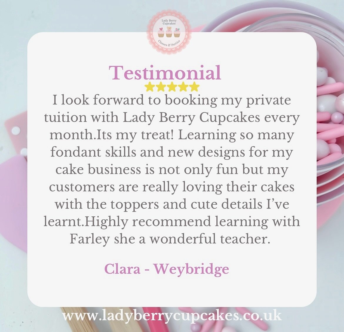 Yassss!! 🙌🏼 Helping you gain more orders in your own cake business is the BEST!!! 🩷 Many of my students have mastered the Baking but struggle a little with the fondant and that&rsquo;s where I can help you take your own Baking Business to the next