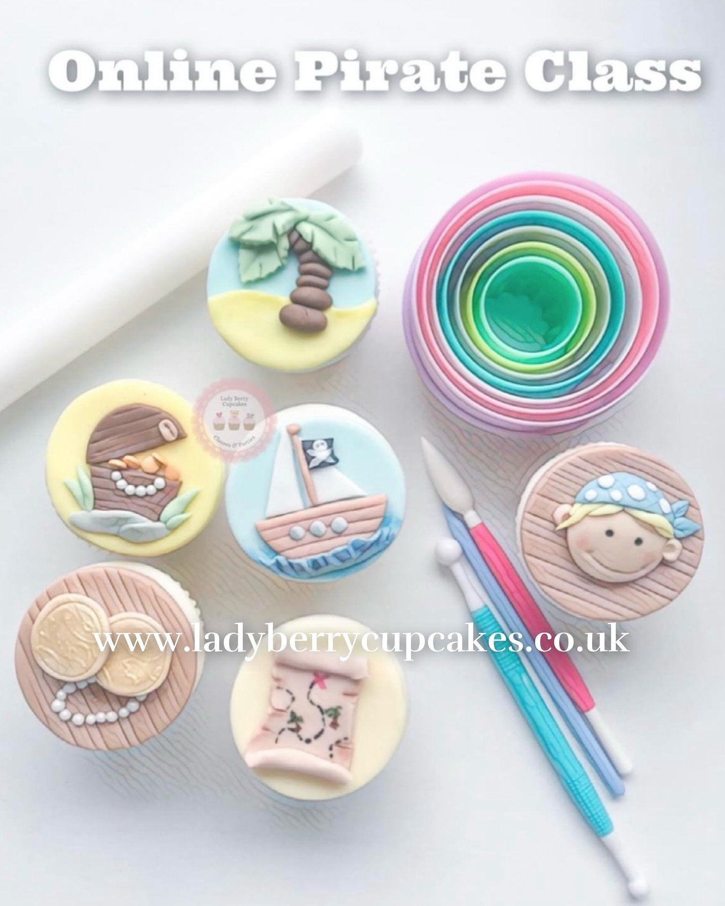 🏴&zwj;☠️ If your little one or your customer is requesting pirate themed cupcakes enjoy learning to create these pirate designs with the Online class. 🏝

🧁 Grab your class at www.ladyberrycupcakes.co.uk linked in the profile on Instagram as well! 