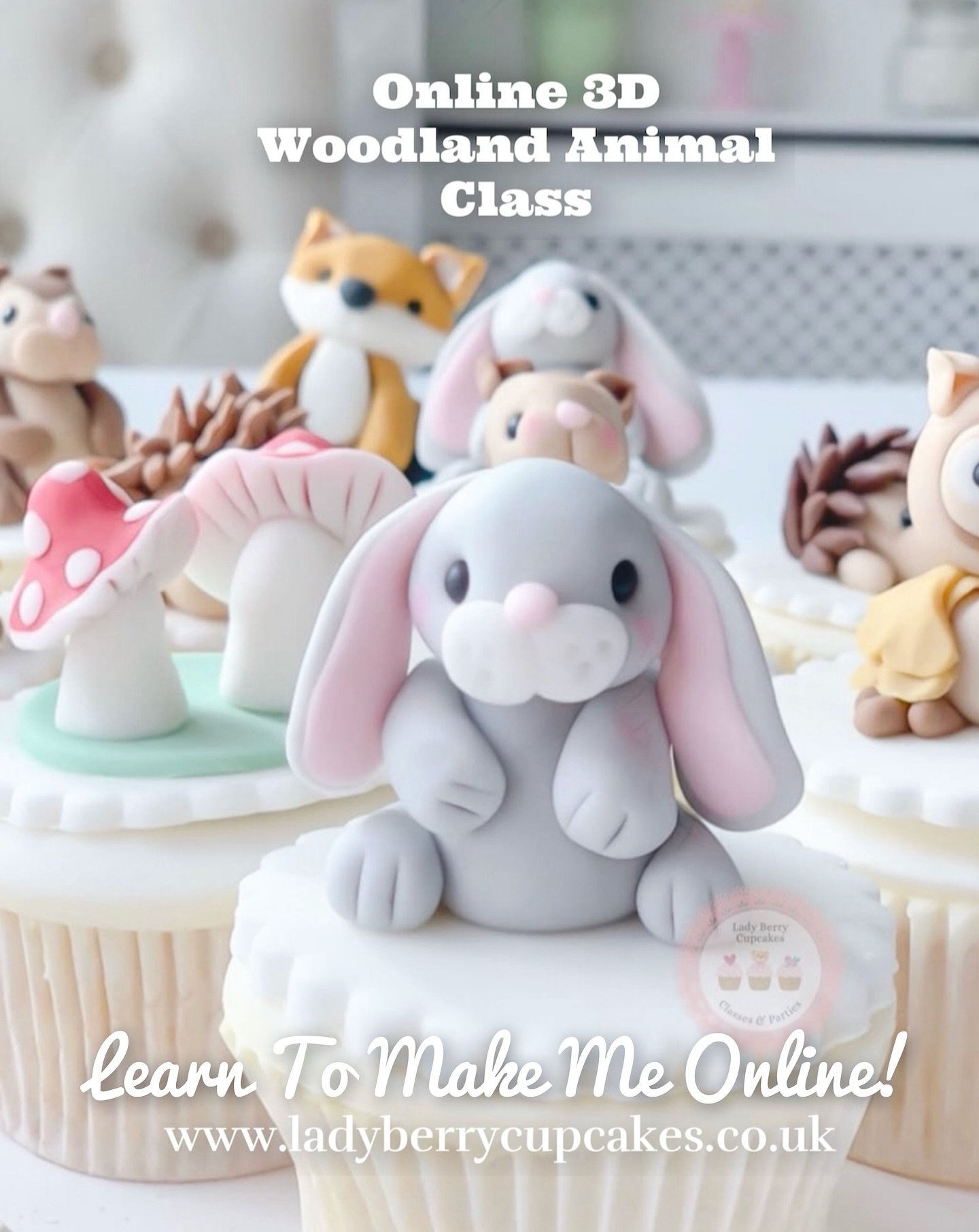 🐰 3D Fondant modelling ONLINE Class! You can learn to make six different 3-D fondant woodland models for your Cakes and Cupcakes 🦊 🍄&hellip;

⭐️ Grab the online class at www.ladyberrycupcakes.co.uk 

#FondantModelling #3-DFondantFigures #LadyBerry