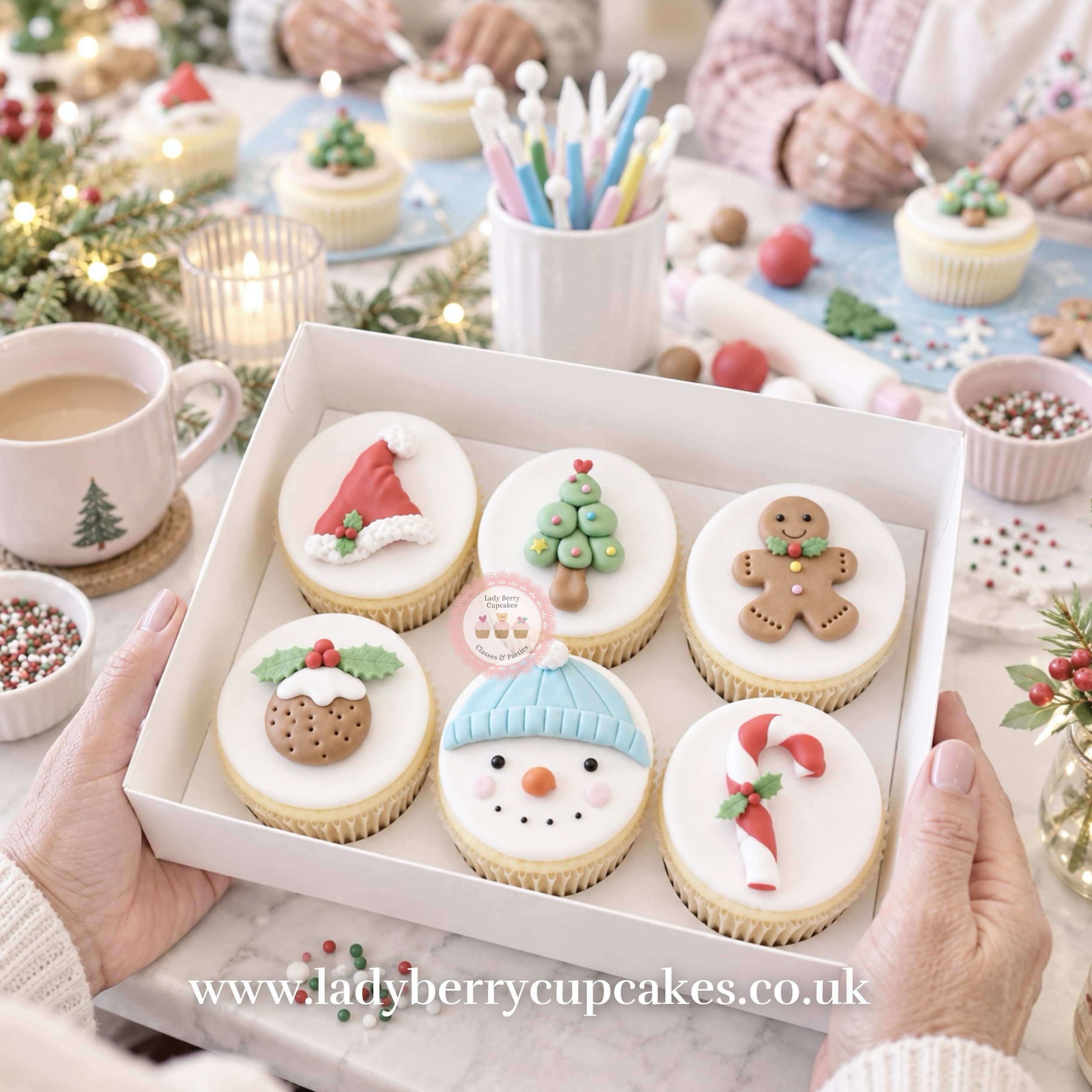 Christmas Cupcake  Class At Blooms