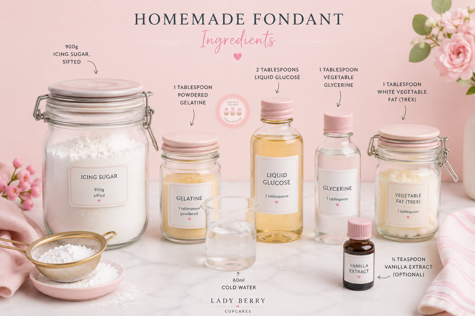 How to make fondant recipe card