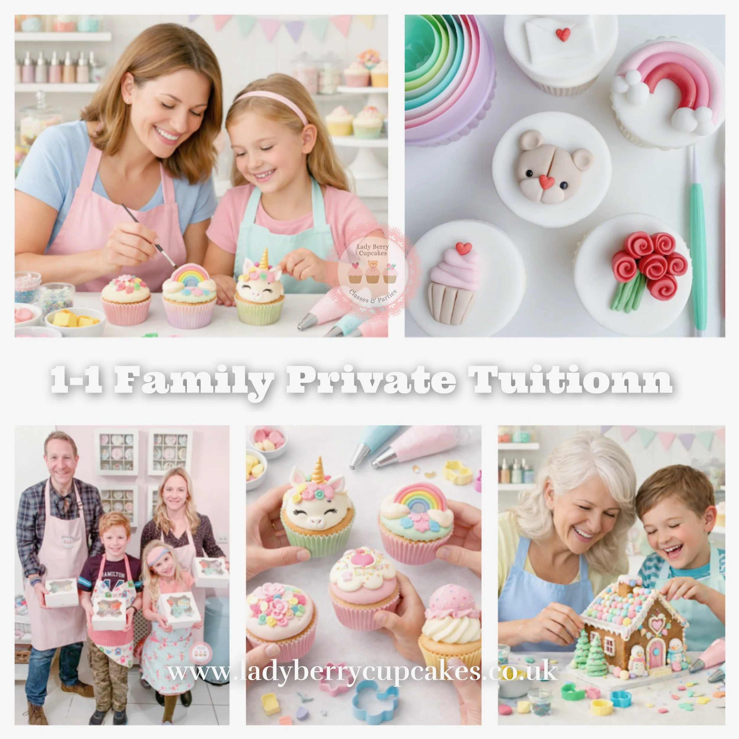 Private Family Cupcake Decorating Class with Lady Berry Cupcakes