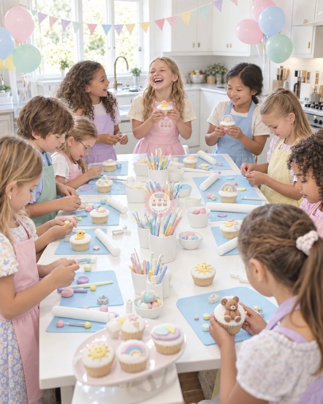 Lady Berry Cupcake decorating party