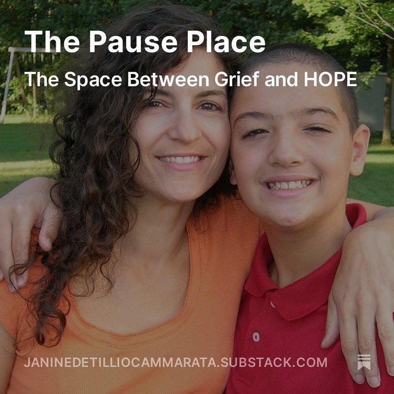 This is a new offering on my Substack writing platform, where I offer support for any grief journey, answer questions, and share stories. I would love to hear YOUR stories. May your hope be bigger than your grief today. Can read in my bio. #PausePlac
