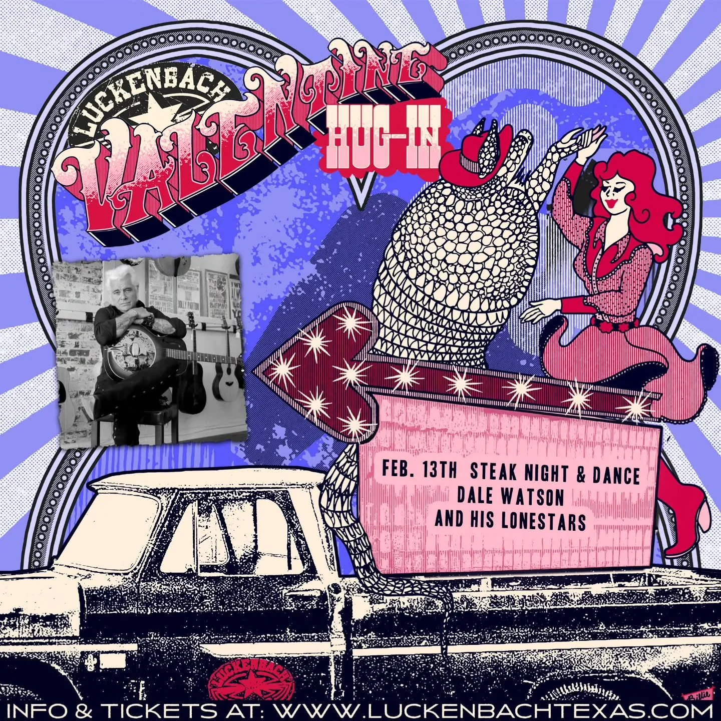 💕 It's almost time to get back to the Basics of Love at our 51st Annual Hug-In💕 Feb. 13th - 🥩Steak Night &amp; Dance w/ Dale Watson &amp; His Lonestars - 7pm 🎟 LINK IN BIO (limited # of tickets available)

Just 12.5 miles from downtown @visitfred