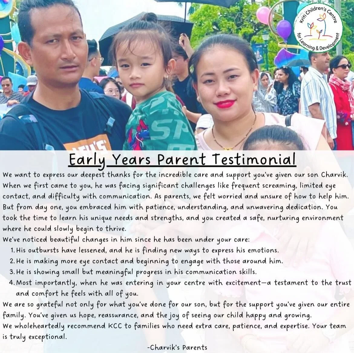 Thank you, Parents! To learn more about our Early Years Programme, message us at ☎️ 66527044.