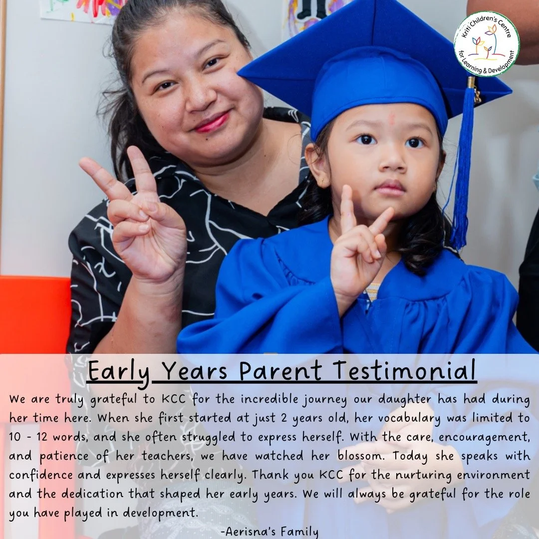 Thank you, Parents! To learn more about our Early Years Programme for children ages 12+ months, message us at ☎️6652 7044 🌱
#earlylearning #Earlychildhoodeducation #Learningthroughplay #Inclusion #Community #Playbased #Earlyintervention #Families