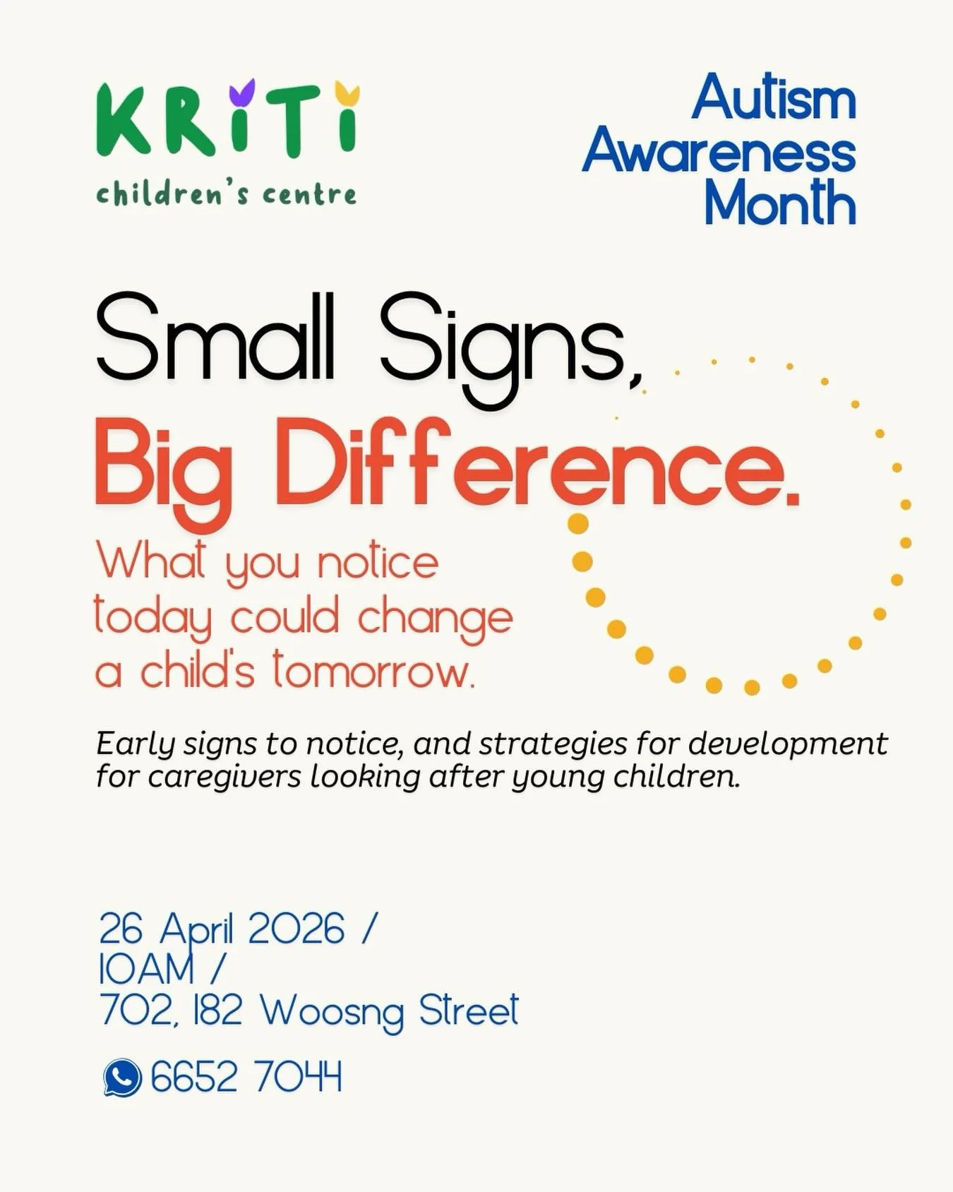 The people caring for our children are often the first to notice when something is different. But noticing and knowing what to do about are two different things.&thinsp;
&thinsp;
This workshop is for caregivers looking after young children - to explo