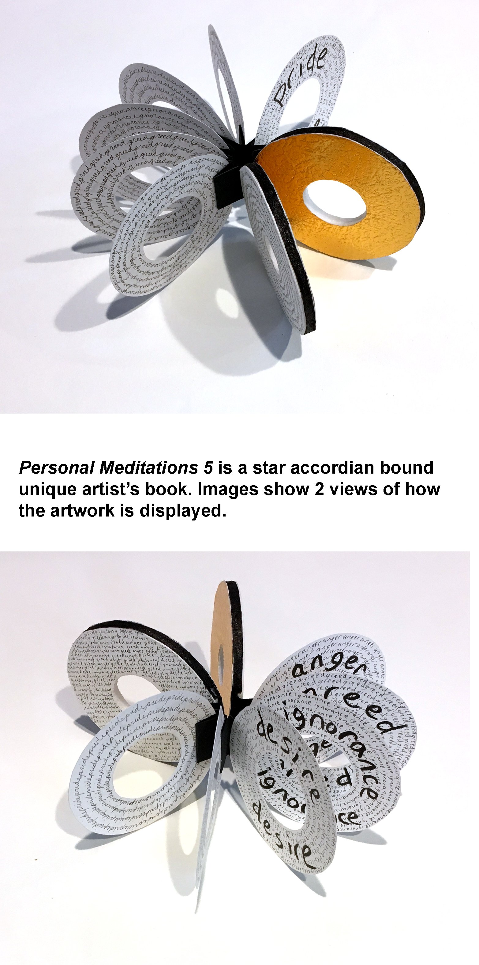 Personal Meditations V, unique artists book