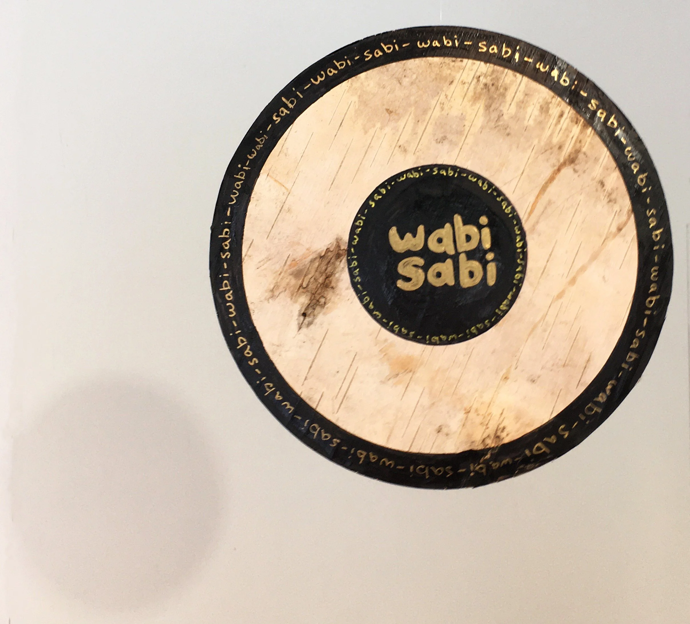 wabi sabi (view 2), mobile - pen and ink on birch bark