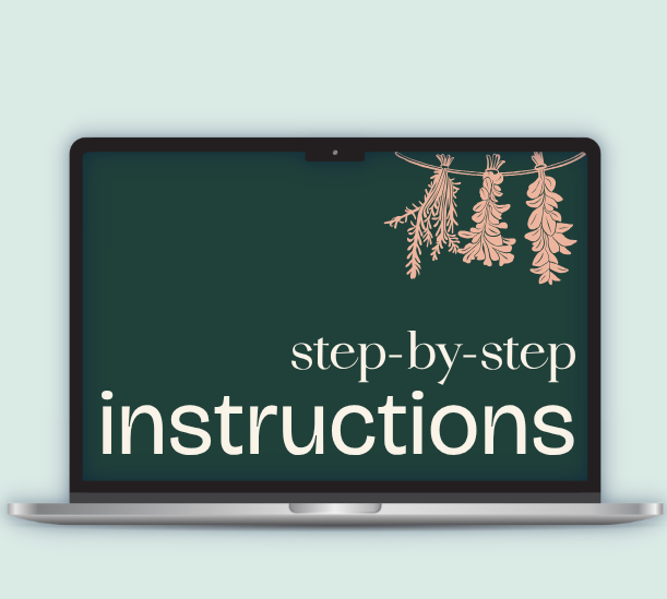 mockup of computer that says  step-by-step instructions