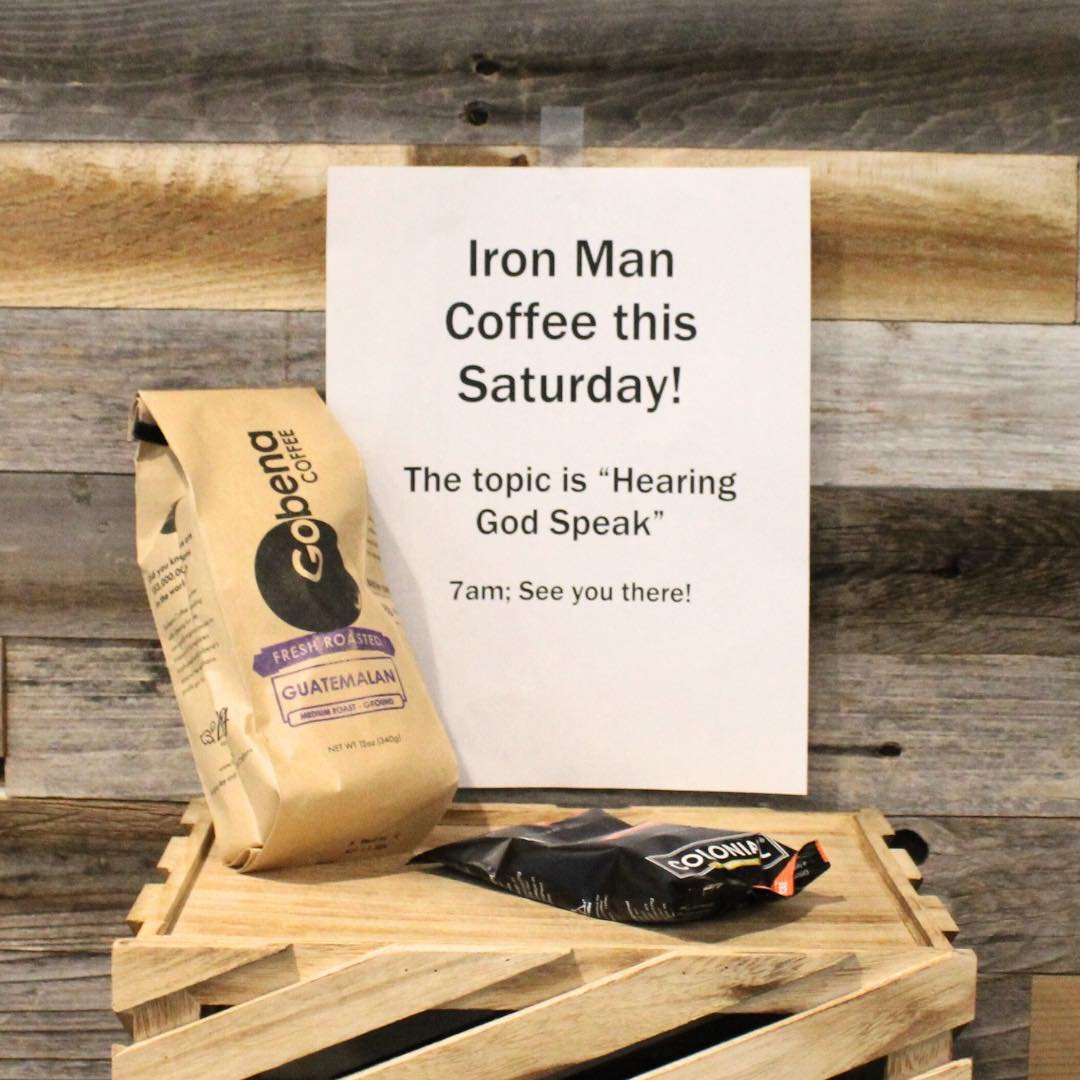 Men of LIFE! Join us this Saturday for our monthly Iron Man coffee to talk about &ldquo;Hearing from God.&rdquo; 7am at LIFE, see you there! #church #community # lifecharlotte