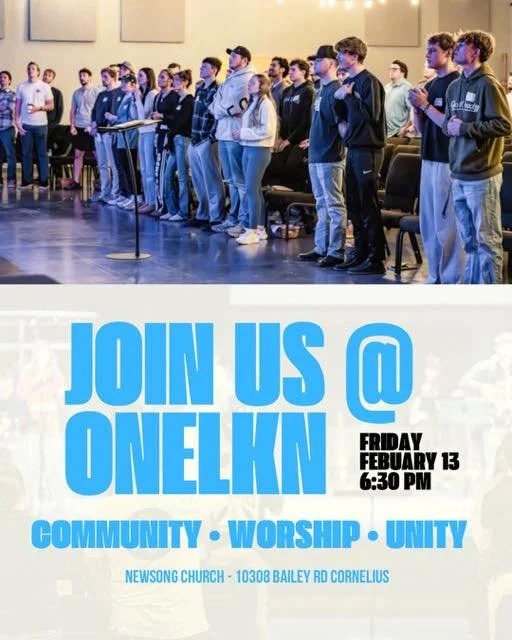 Young Adults! Join us at ONElkn on Friday February 13th at 6:30 for a night of community and worship! 
#lifecharlotte