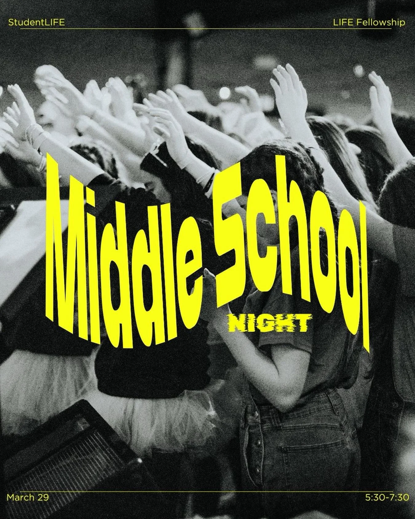 Middle School Night TONIGHT! All 6-8th graders invite your FRIENDS. 5:30pm-7:30pm! We&rsquo;ll have games, a message, popcorn bar, &amp; more!