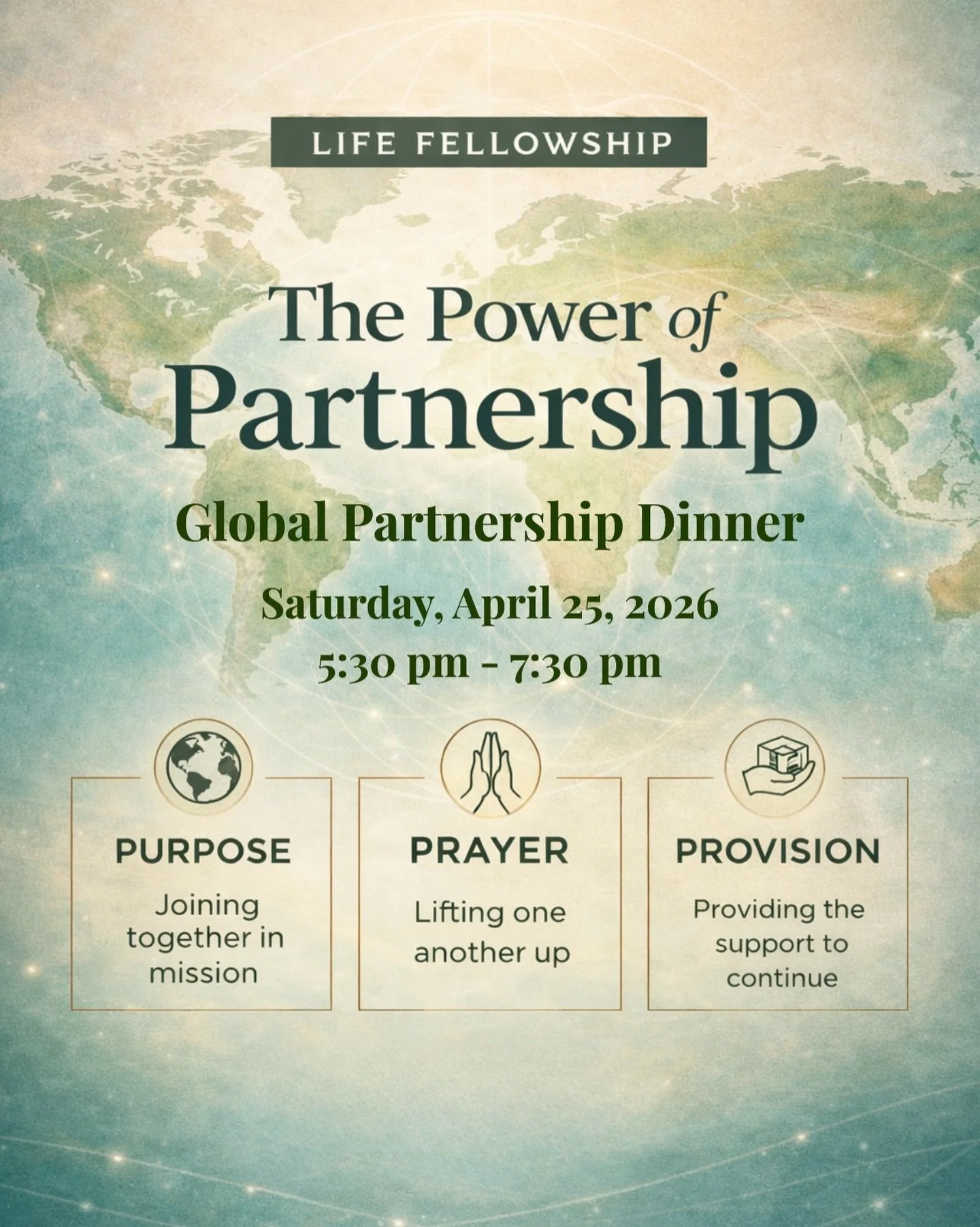Join us on April 25th from 5:30 -7:30 for a time of purpose, prayer, and provision as we celebrate all things Missions at LIFE. Register via the Church Center App!  #lifecharlotte #missions