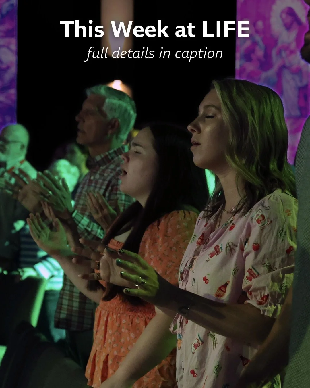 Here comes another wonderful week at LIFE 
Details: 

The Power of Partnership Dinner
- This Saturday at 5:30, register via the Church Center App and join us as we take a closer look at missions at LIFE Details

Child Dedication Class
- This Sunday a