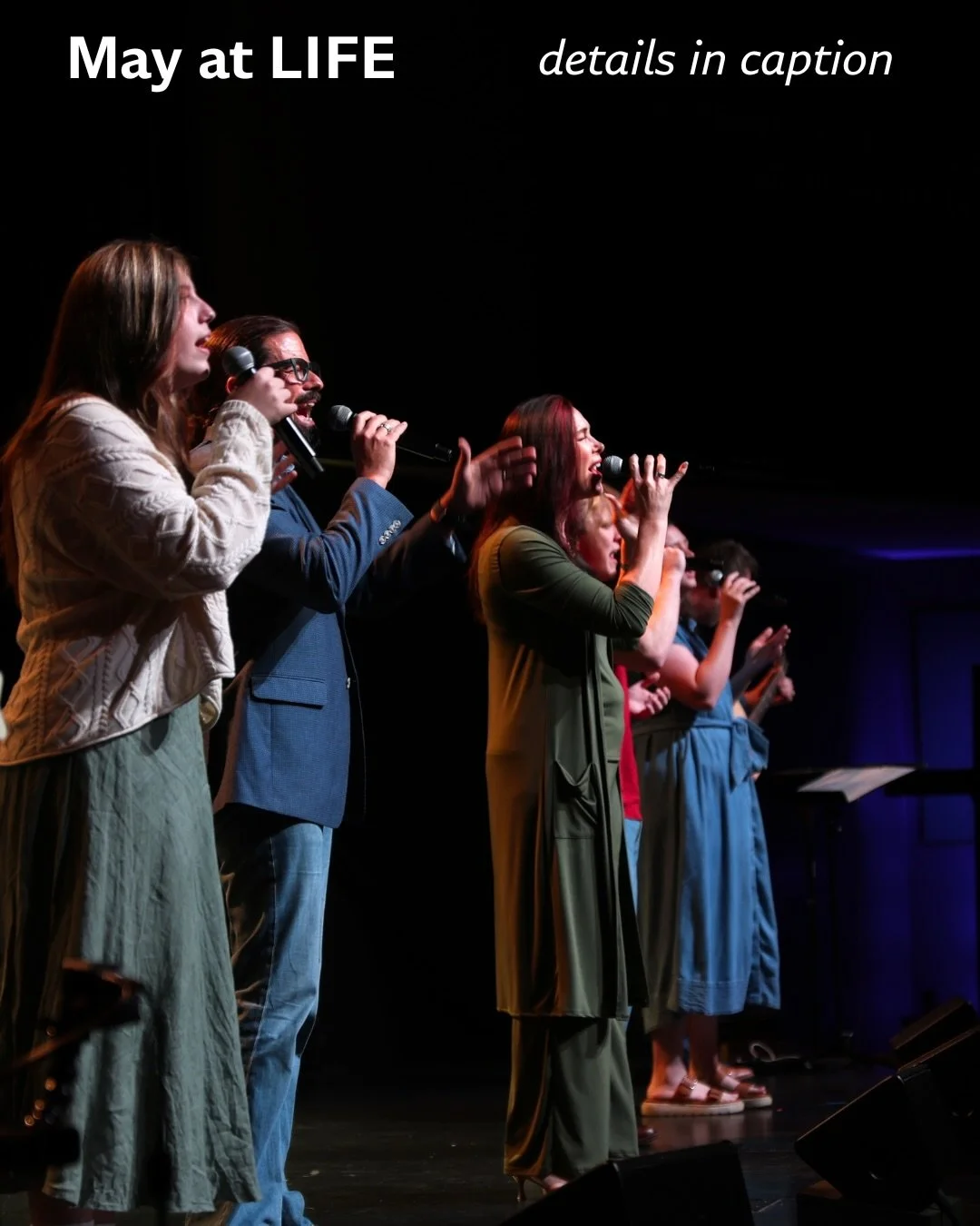 Lots coming up this month at LIFE 
Details: 
- Child Dedication/Mother&rsquo;s Day
Join us May 10th for the dedication of God&rsquo;s little ones to the Lord and spend Mother&rsquo;s Day with us at 9:00 and 11:00! 
- Ladies of LIFE Spring Social 
Lad