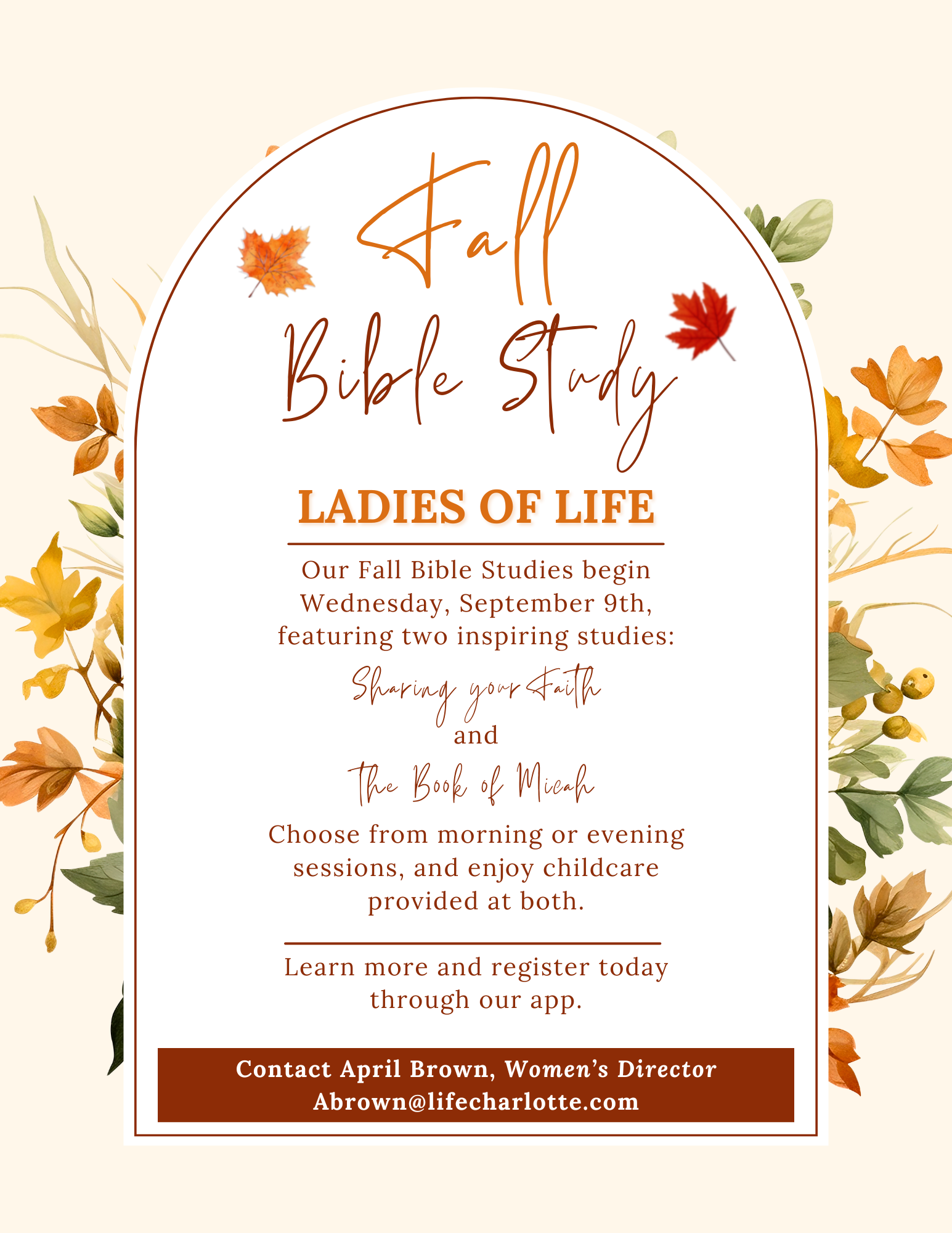Ladies Fall PM Bible Study