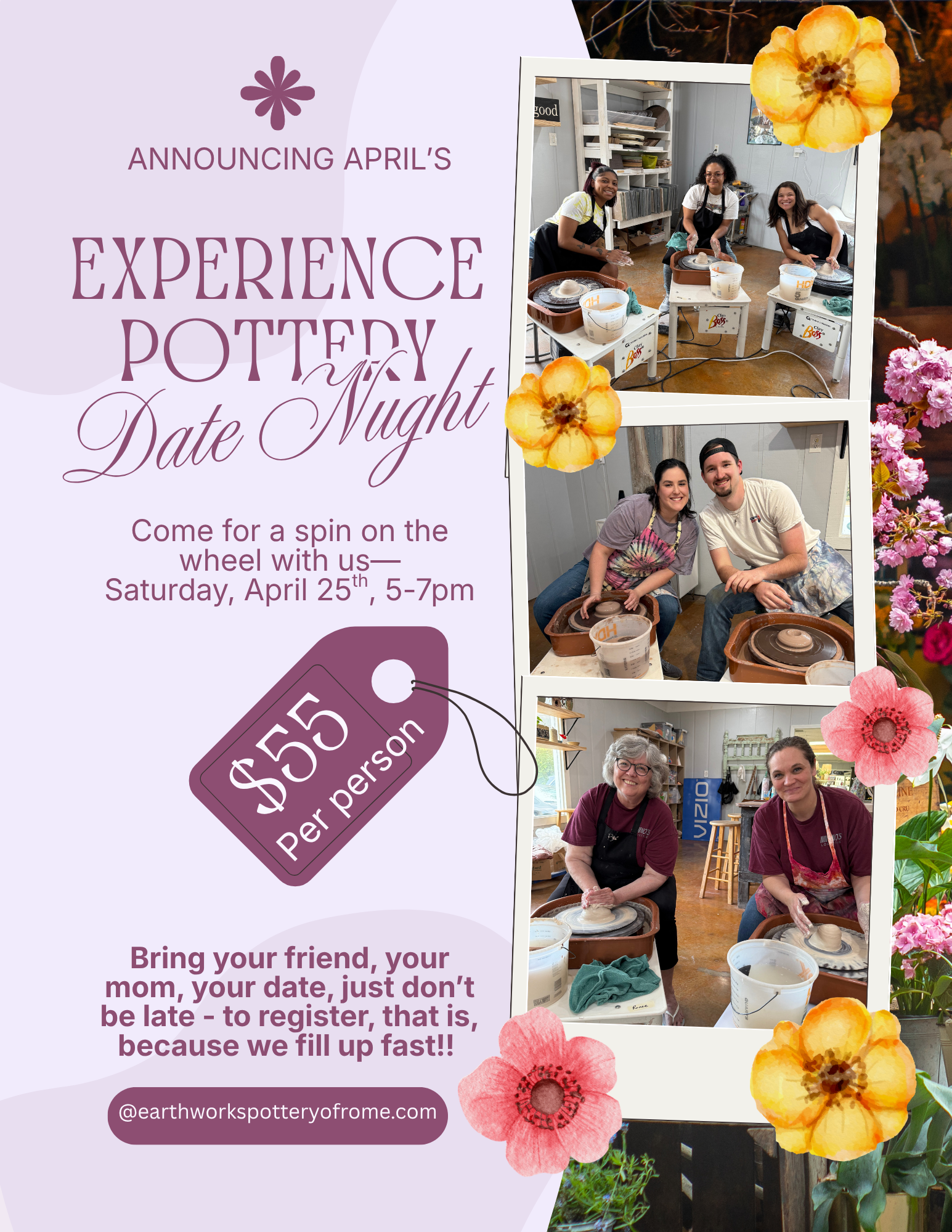 Experience Pottery - Wheel Throwing Event