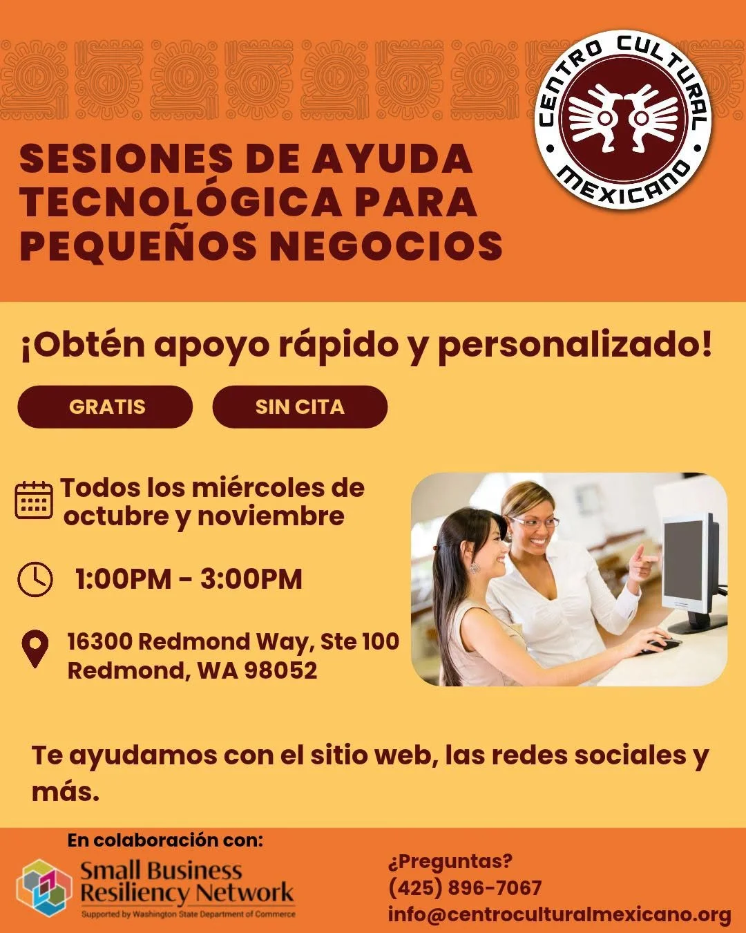 💻Sesiones de ayuda tecnológica para pequeños negocios 