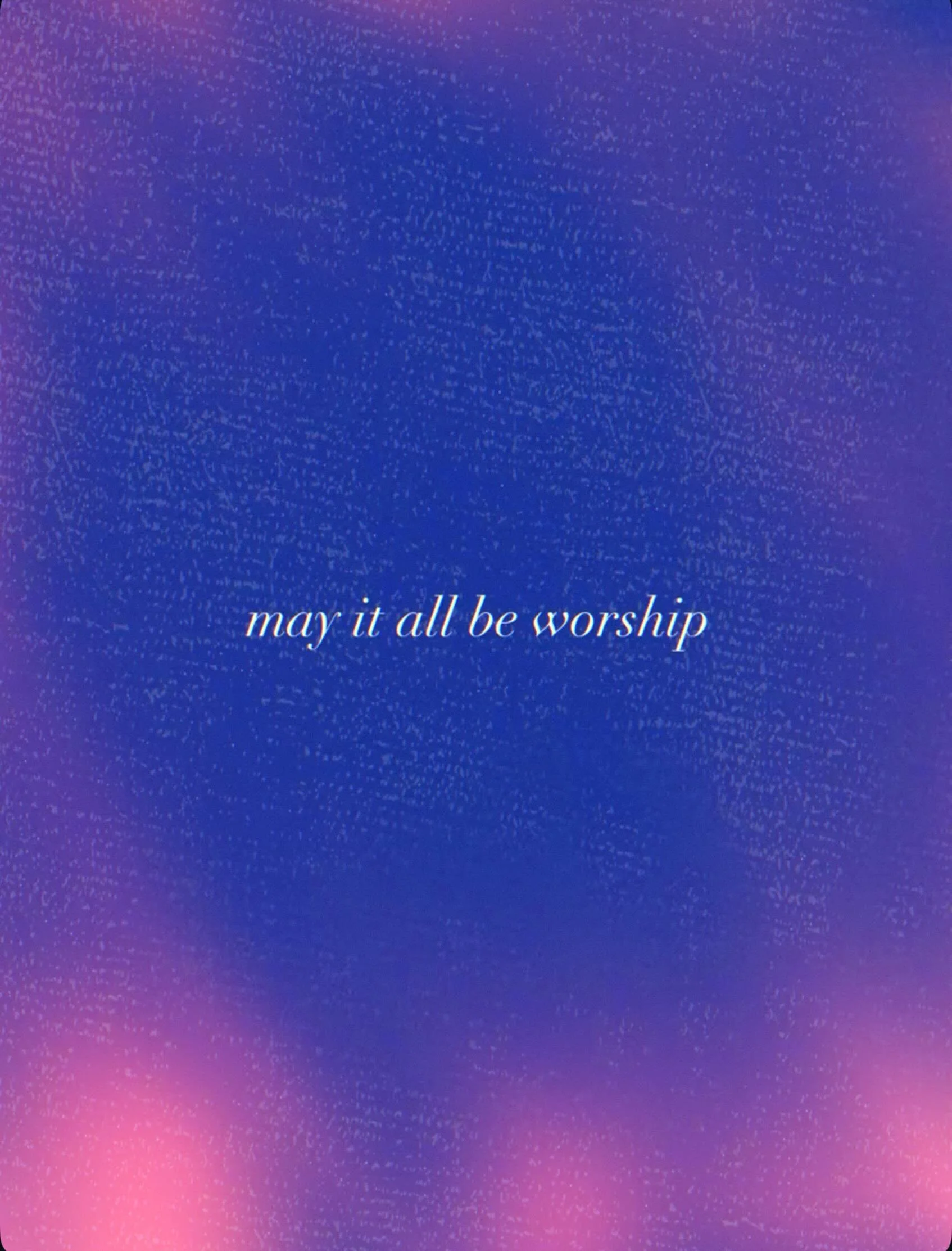 Maybe worship looks less like perfection
and more like presence.

The meals made.
The prayers whispered.
The long days.
The showing up again.
The quiet acts of love nobody applauds.

Maybe holiness is found in ordinary things offered with an open hea
