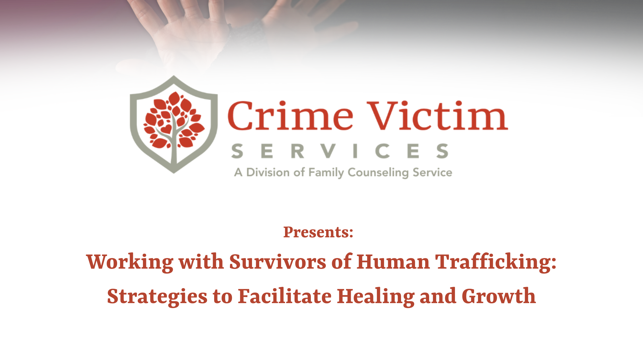 Registration Now Open for Crime Victim Services Training.