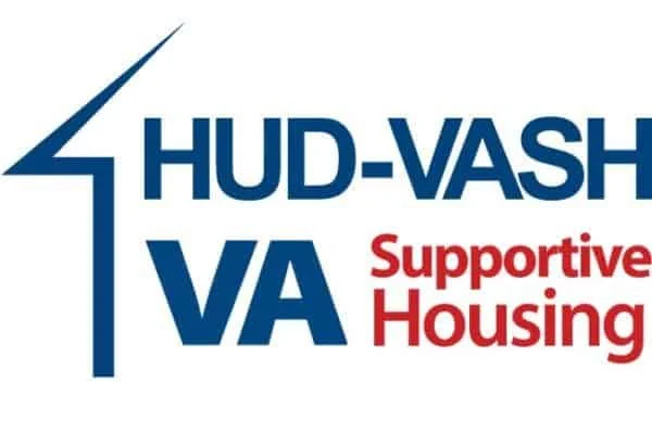 HUD-VASH VA logo with supporting housing text