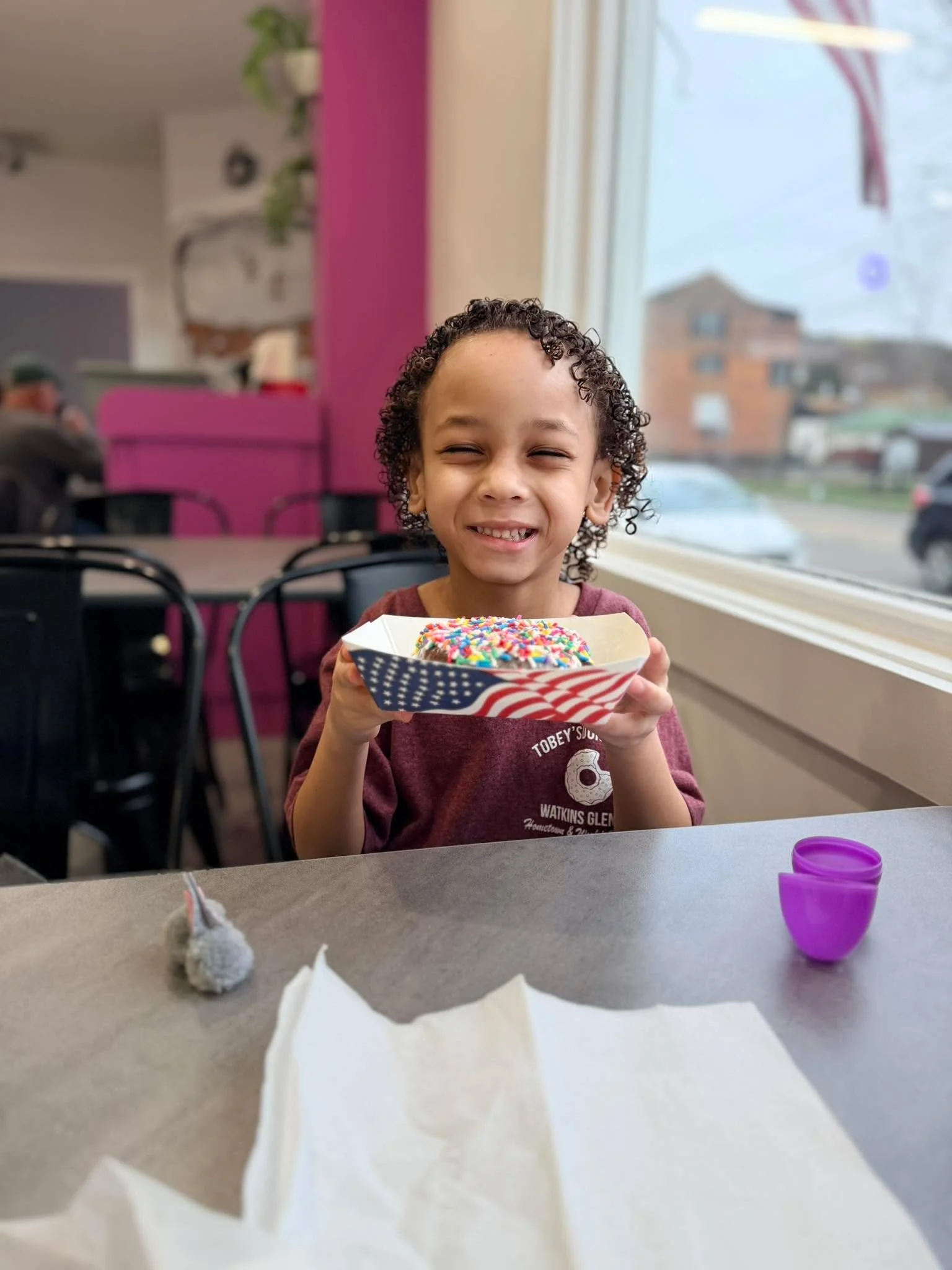 We&rsquo;ve waited ALL WINTER for our Sarah to open the doors! 

Jax said &ldquo;if it&rsquo;s Spring, that means Donuts!&rdquo; He&rsquo;s not wrong 😂

Happy Opening Day Tobey's Donut Shop 🎉