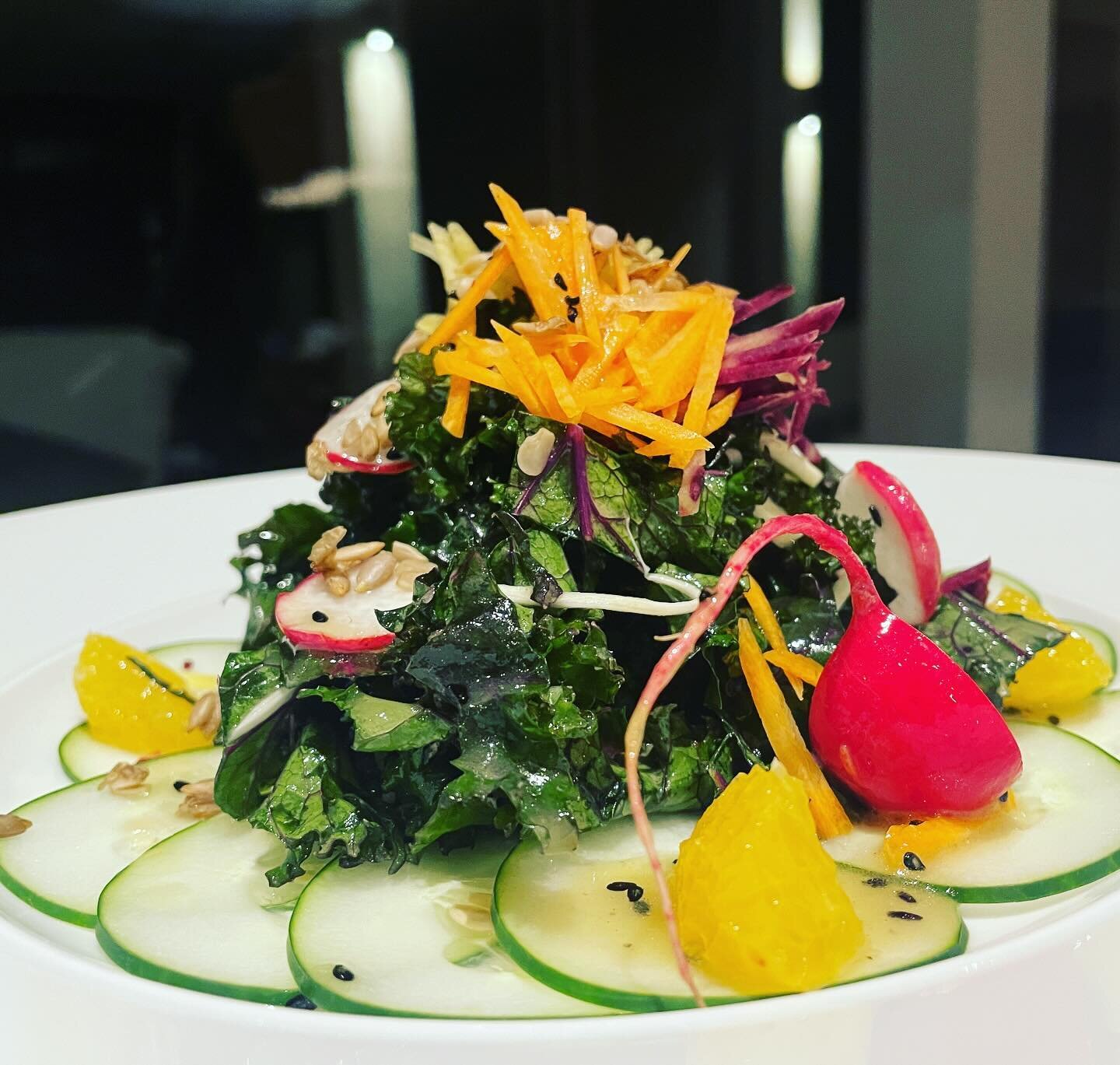 Enjoy healthy takes on salads pack with flavor and texture.
Kale Salad Sesame Vinaigrette pictured above.
#eatclean #eathealthy #eatyourkale #eatkale #kale #fiber #consciousness #privatechef