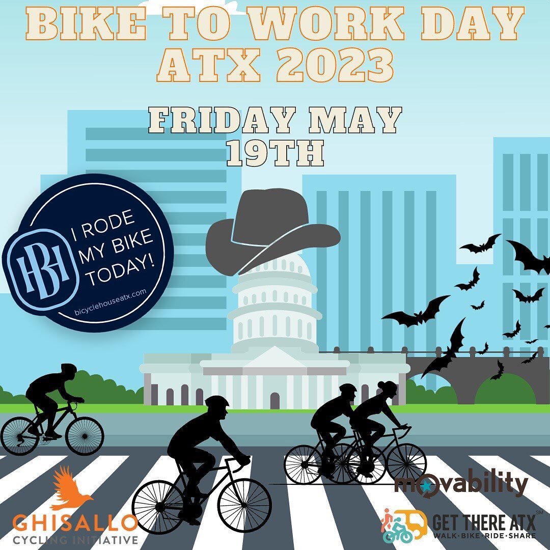 May is bike month, and Friday, May 19th, is Bike to Work Day. Swing by our location on your bike from 7 - 9am for breakfast tacos, coffee, and special day of stickers! We&rsquo;ll be celebrating the riders who start and end their work day on two whee