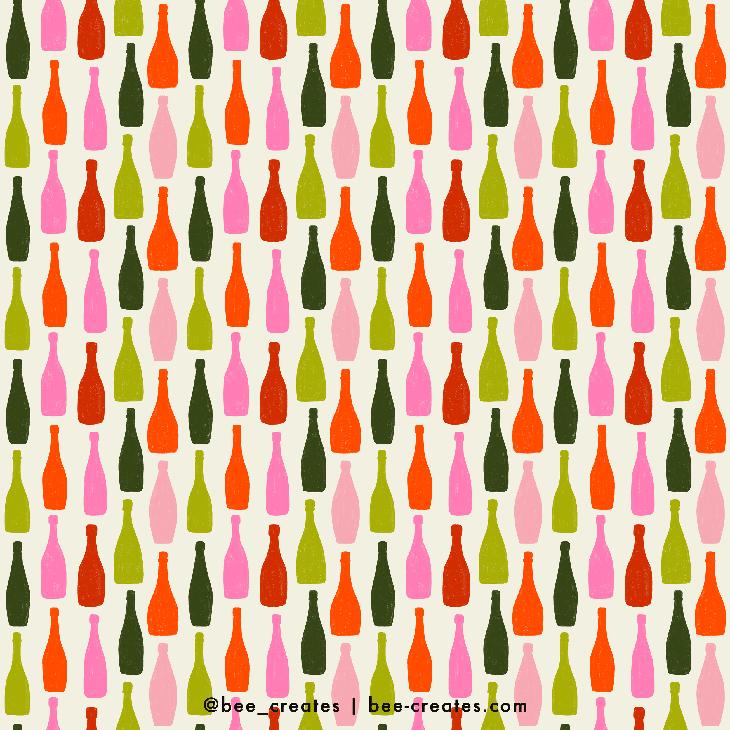 Bottle Stripe - White | BEE24-A05