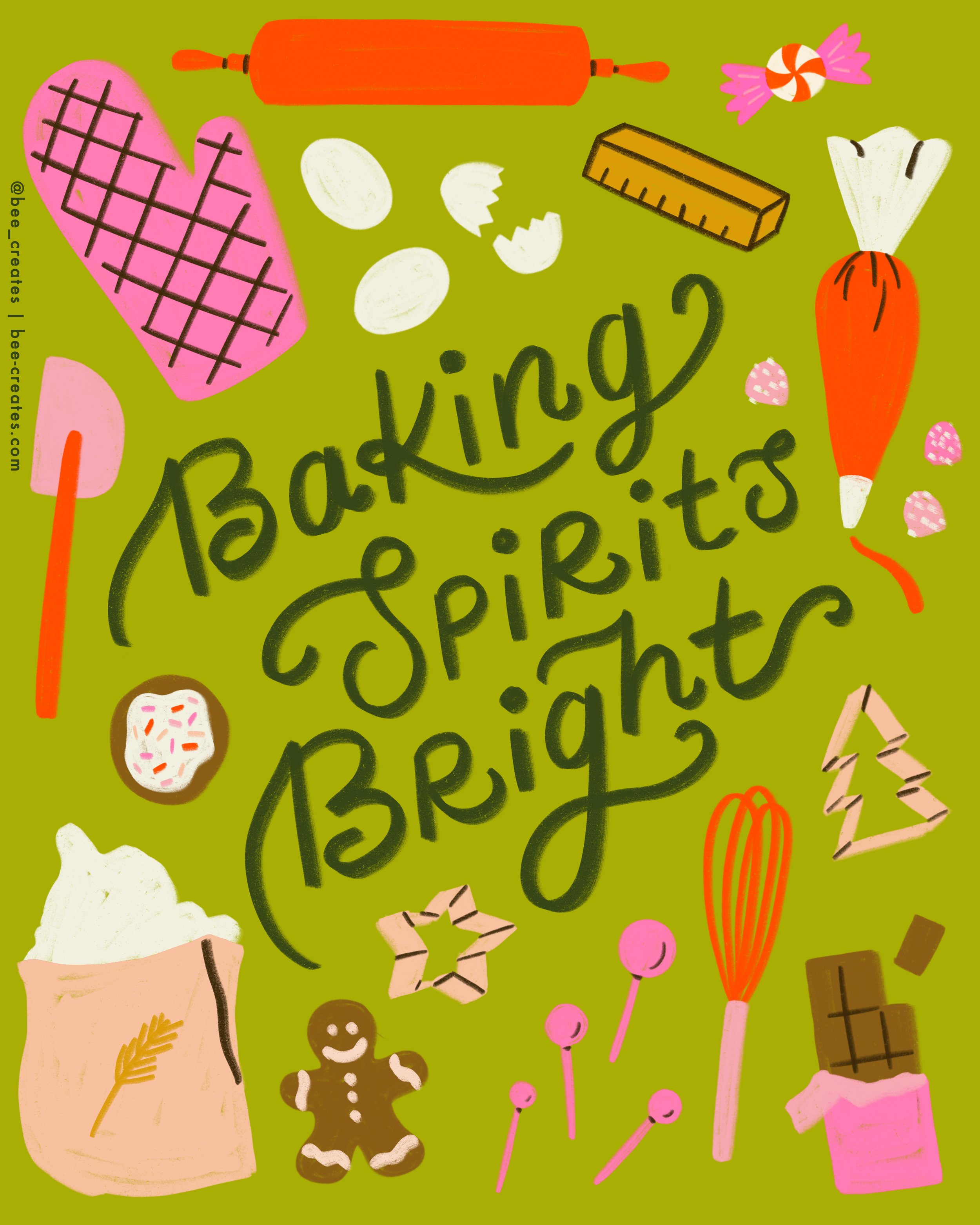 Baking Spirits Bright - Green | BEE25-B98