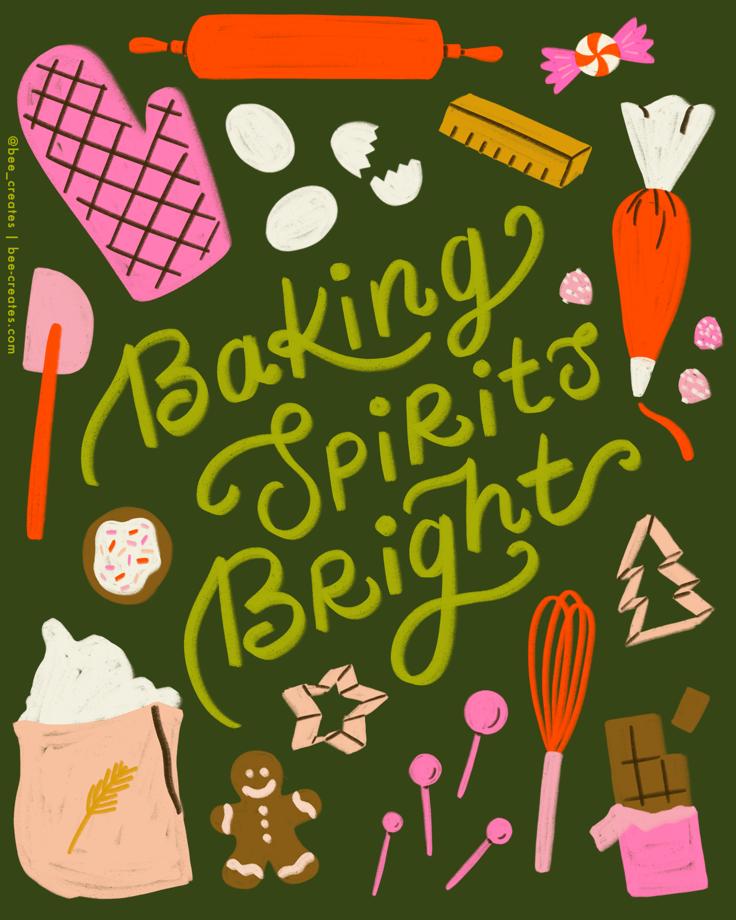 Baking Spirits Bright - Dark Green | BEE25-B99