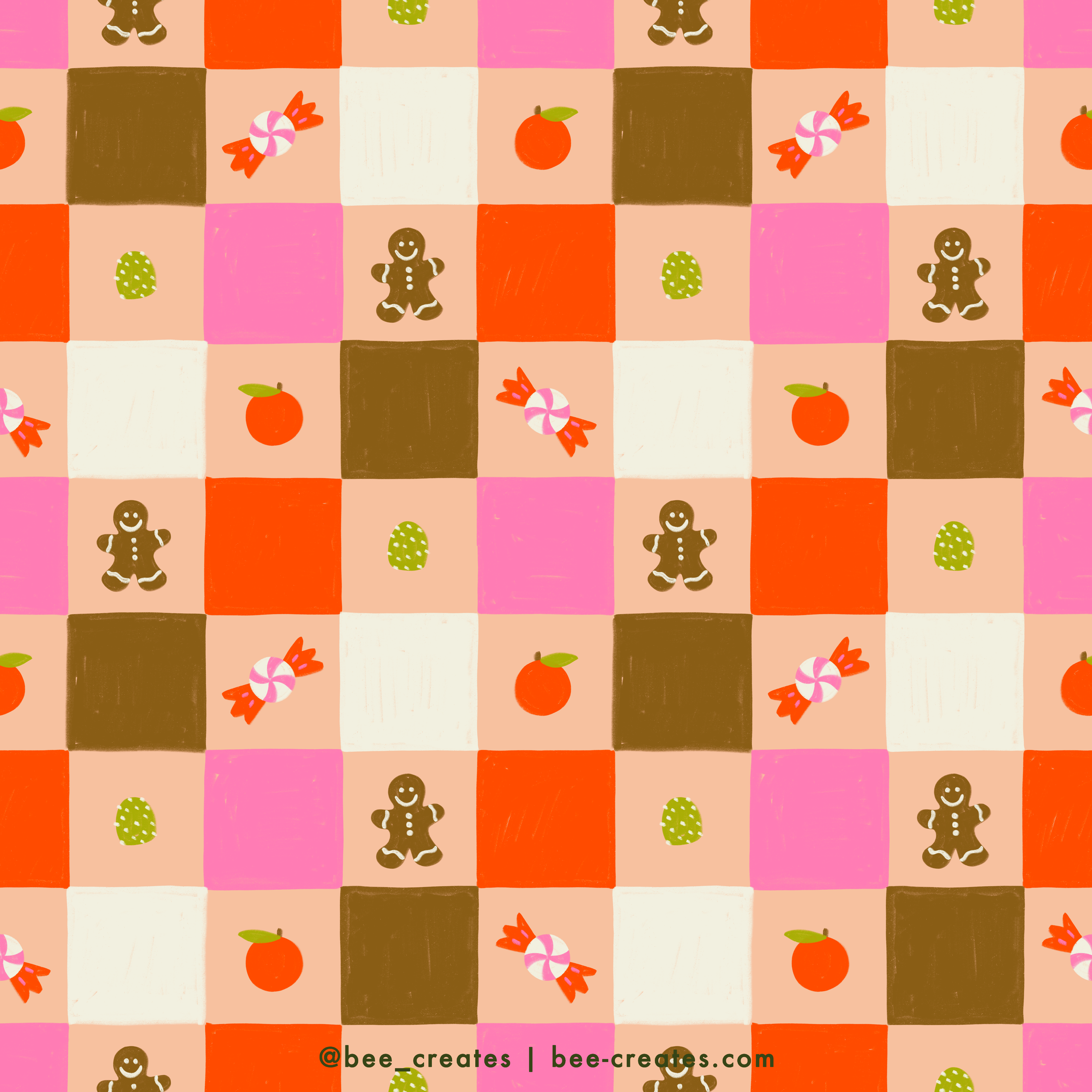 Gumdrop Gingham - Pink | BEE25-C13